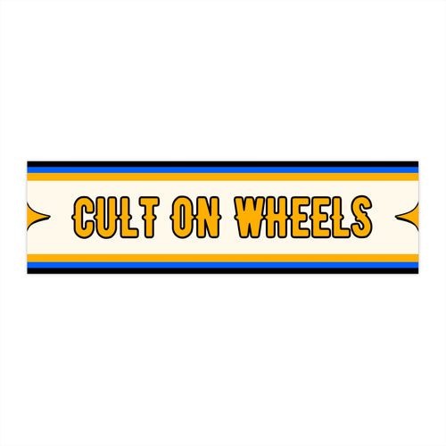 Cult on Wheels Bumper Stickers | Fun Car Decor, Road Trip Accessories, Automotive Gifts, Travel Enthusiast Stickers, Vintage Vibe