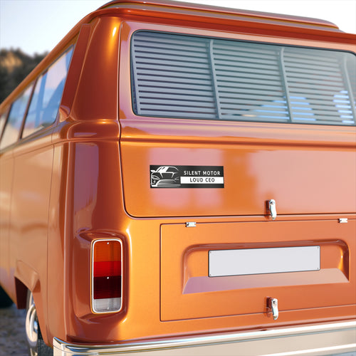 Car Enthusiast Bumper Sticker | Silent Motor Loud CEO | Funny Automotive Decal, Car Decoration, Gift for Drivers, Vehicle Accessory