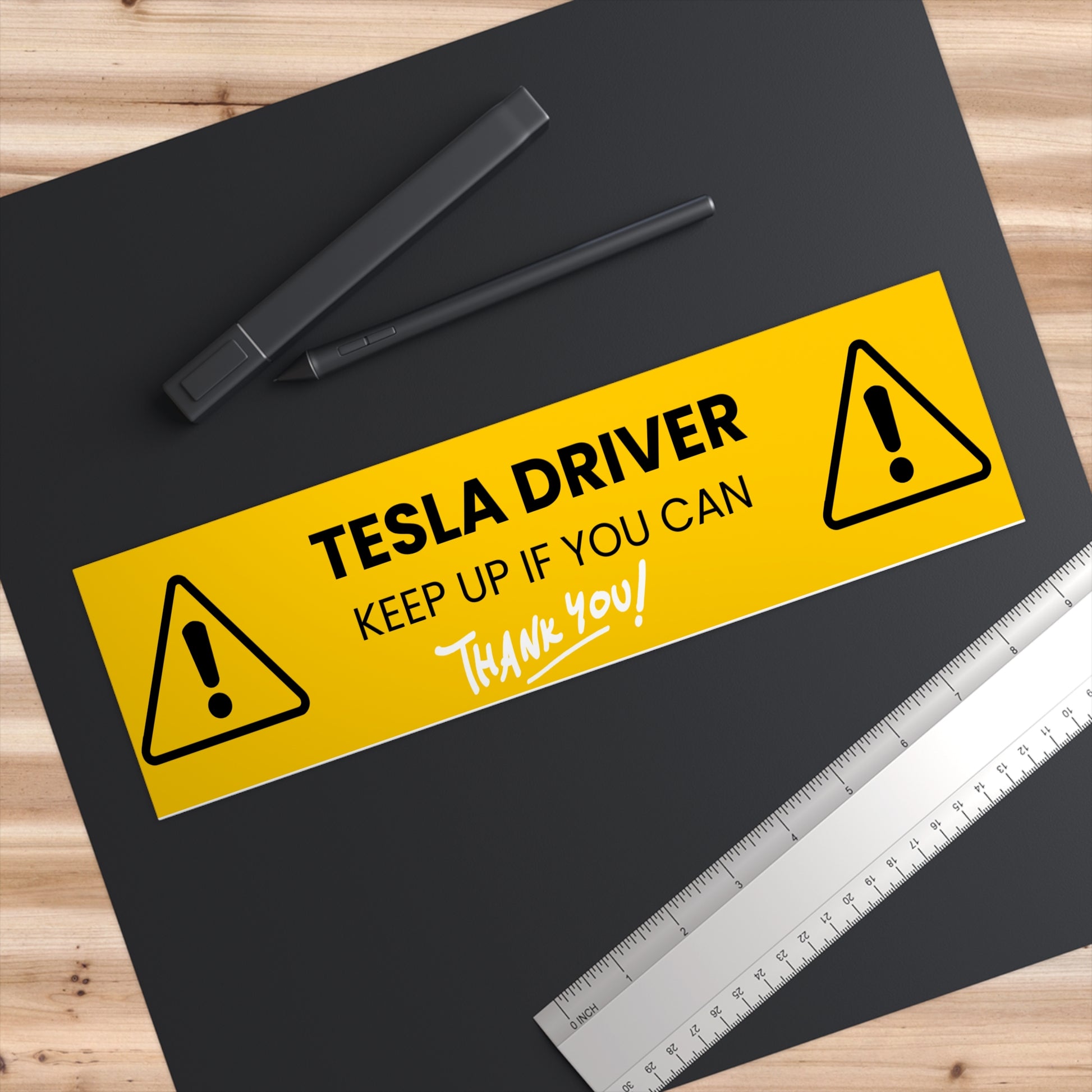 Tesla Driver Bumper Sticker | Funny Car Decal for Electric Vehicle Enthusiasts, Gift for Tesla Owners, Unique Automotive Decoration
