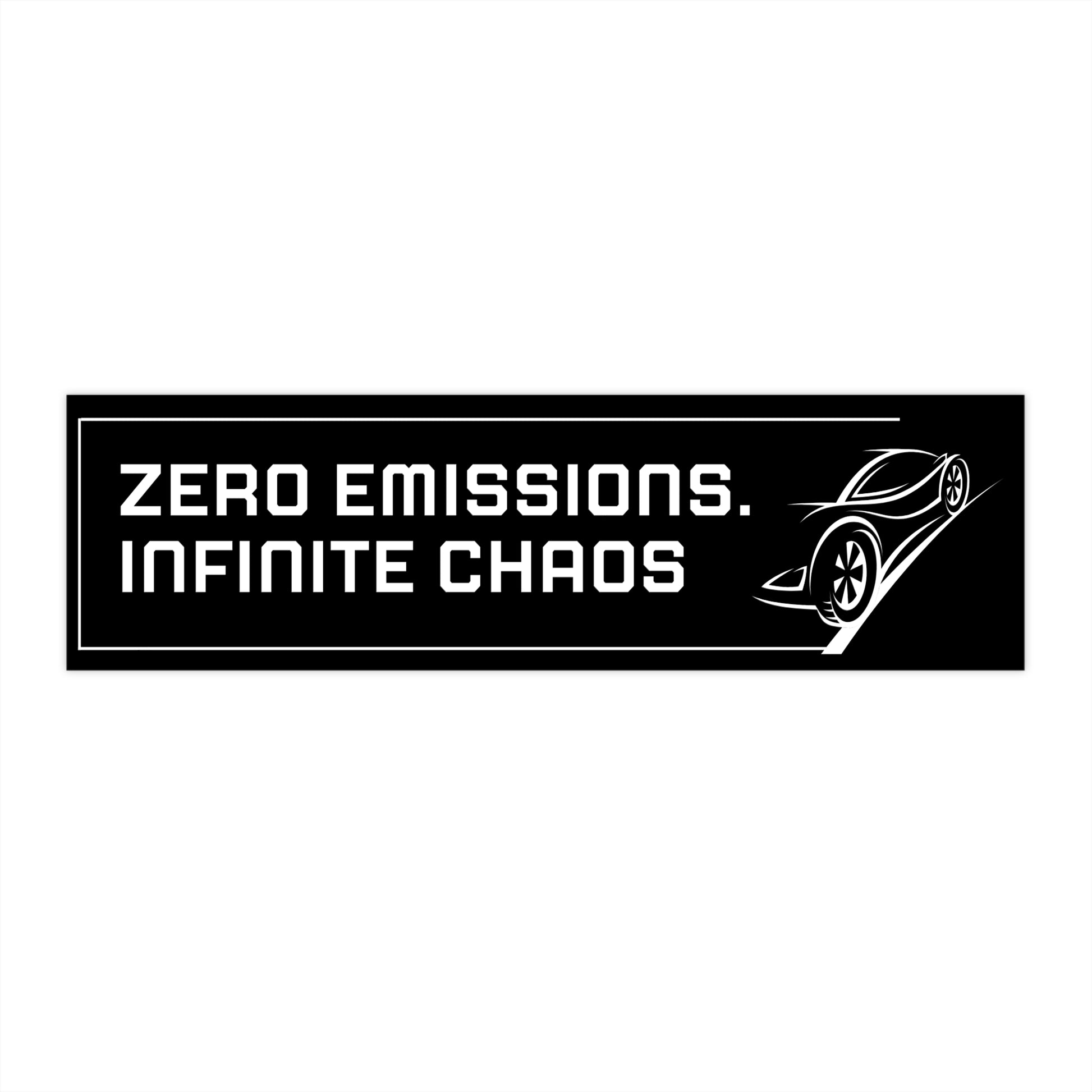 Zero Emissions Bumper Sticker, Car Decal, Eco-Friendly Auto Sticker, Funny Vehicle Sign, Gift for Eco-Conscious Drivers