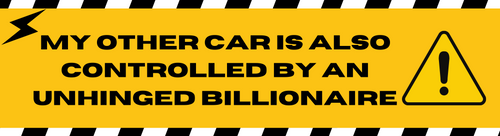 Caution Elon Sticker